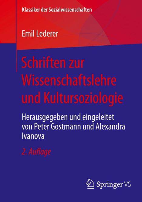 Emil Lederer: Schriften zur Wissenschaftslehre und Kultursoziologie, Buch