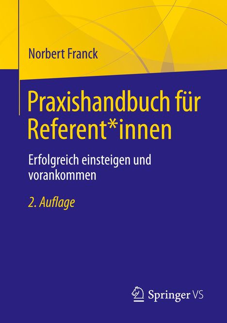 Norbert Franck: Praxishandbuch für Referent*innen, Buch