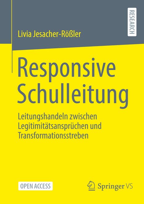 Livia Jesacher-Rößler: Responsive Schulleitung, Buch