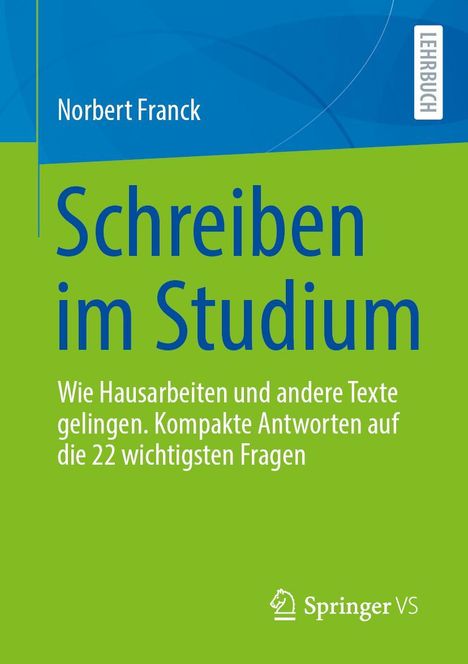 Norbert Franck: Schreiben im Studium, Buch