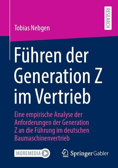 Tobias Nebgen: Führen der Generation Z im Vertrieb, Buch