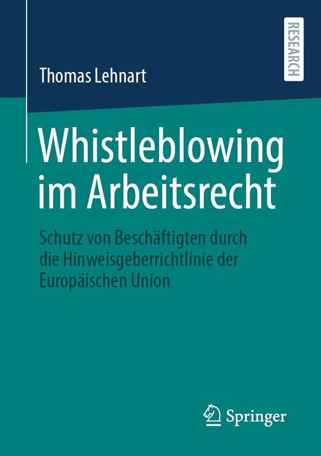 Thomas Lehnart: Whistleblowing im Arbeitsrecht, Buch