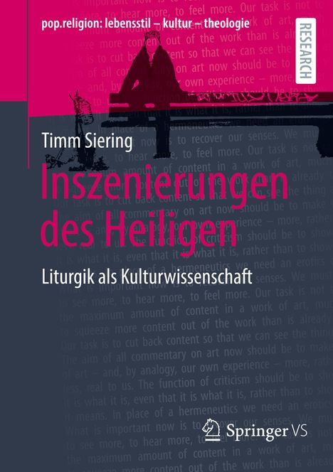 Timm Siering: Inszenierungen des Heiligen, Buch