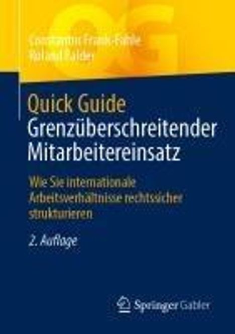 Constantin Frank-Fahle: Quick Guide Grenzüberschreitender Mitarbeitereinsatz, Buch