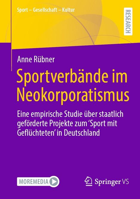 Anne Rübner: Sportverbände im Neokorporatismus, Buch