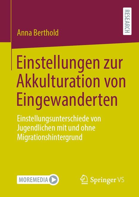 Anna Berthold: Einstellungen zur Akkulturation von Eingewanderten, Buch