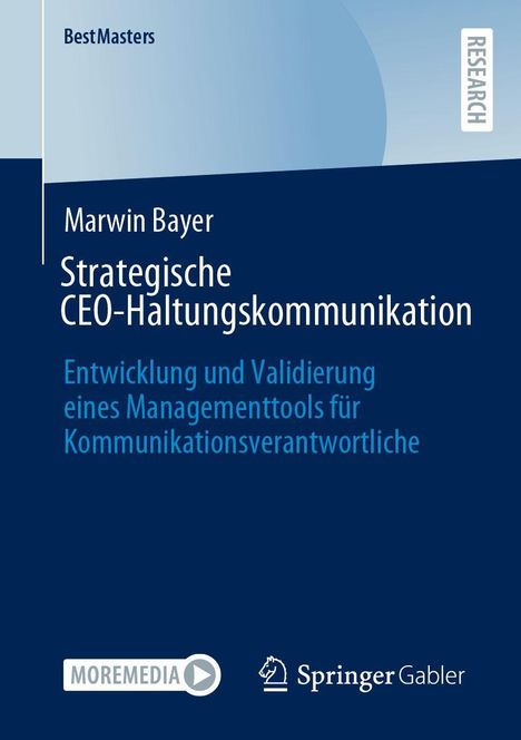 Marwin Bayer: Strategische CEO-Haltungskommunikation, Buch