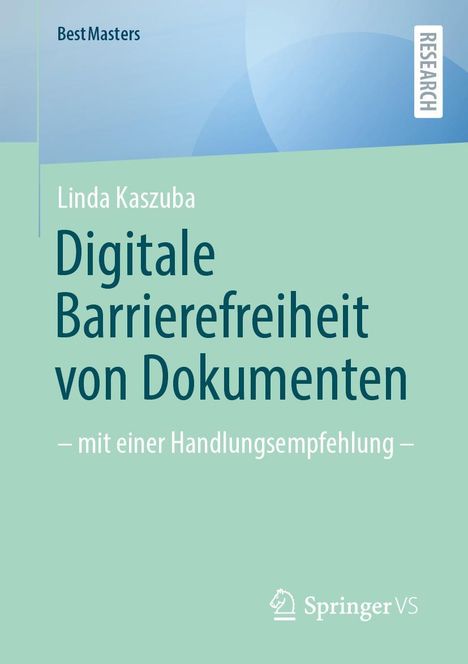 Linda Kaszuba: Digitale Barrierefreiheit von Dokumenten, Buch