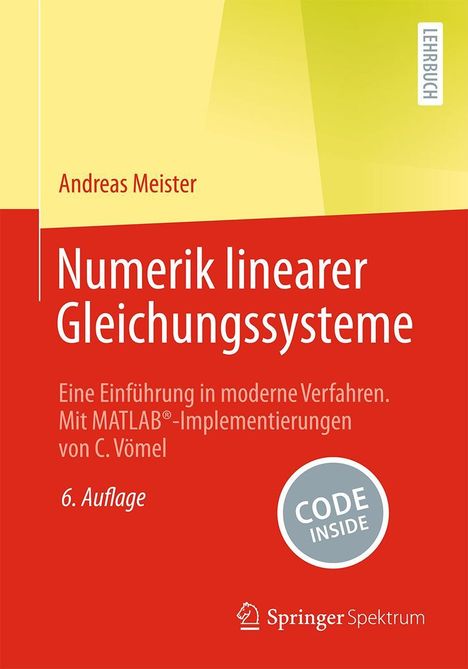 Andreas Meister: Numerik linearer Gleichungssysteme, Buch