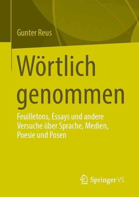 Gunter Reus: Wörtlich genommen, Buch