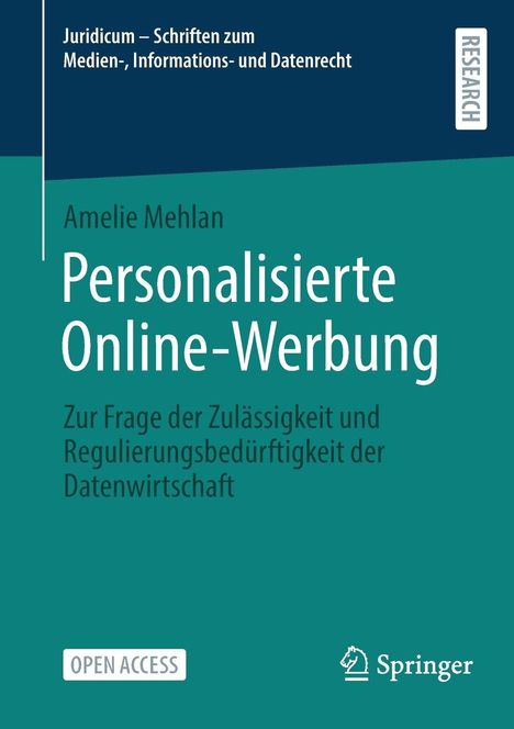 Amelie Mehlan: Personalisierte Online-Werbung, Buch