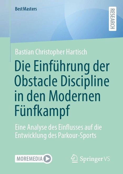 Buchcover mit Titel: "Die Einführung der Obstacle Discipline in den Modernen Fünfkampf", von Bastian Christopher Hartisch.