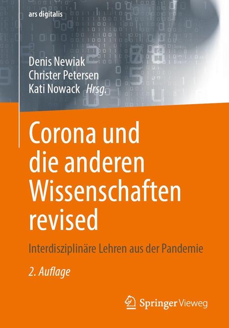 "Corona und die anderen Wissenschaften revised. Interdisziplinäre Lehren aus der Pandemie. 2. Auflage." Aufteilung in Design.