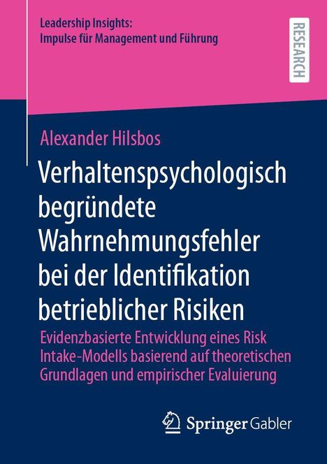 Text: "Leadership Insights: Impulse für Management und Führung", Titel über Verhaltenspsychologie und Risiken, Springer-Logo.