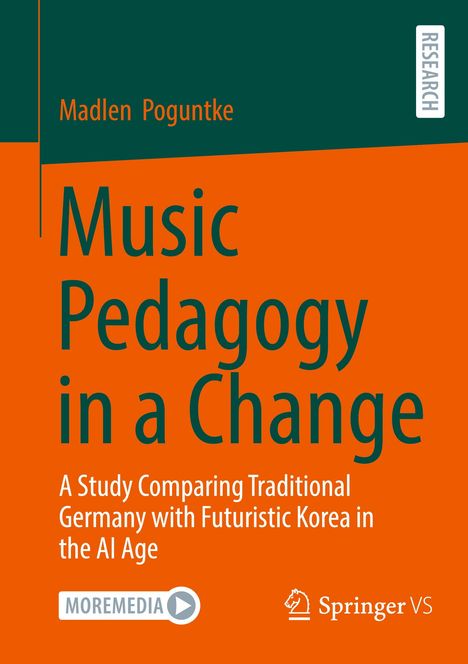 Titel: Music Pedagogy in a Change. Autor: Madlen Poguntke. Orange Hintergrund, Research-Label oben rechts.