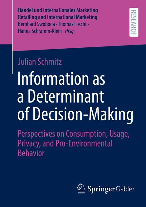 Titel: "Information as a Determinant of Decision-Making". Schlichtes, zweifarbiges Cover. Springer-Logo unten.
