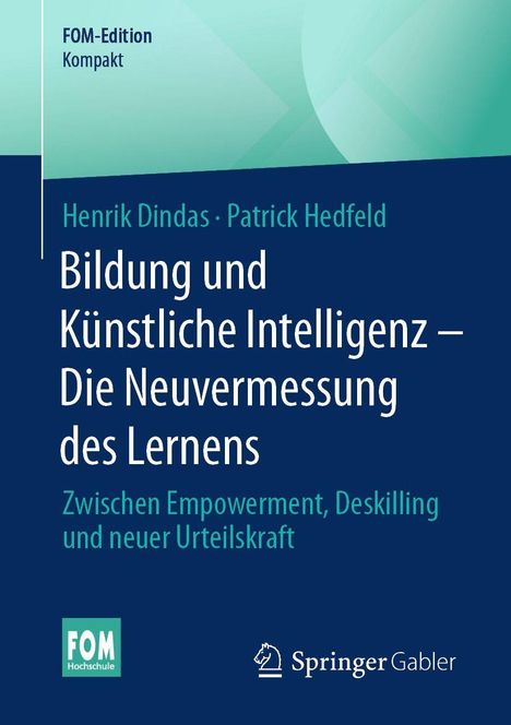 Titel: "Bildung und Künstliche Intelligenz – Die Neuvermessung des Lernens". Blaue Schrift auf grünem Hintergrund.