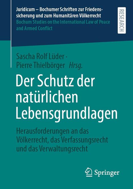 "Der Schutz der natürlichen Lebensgrundlagen" von Sascha Rolf Lüder und Pierre Thielbörger. Grüner Hintergrund.