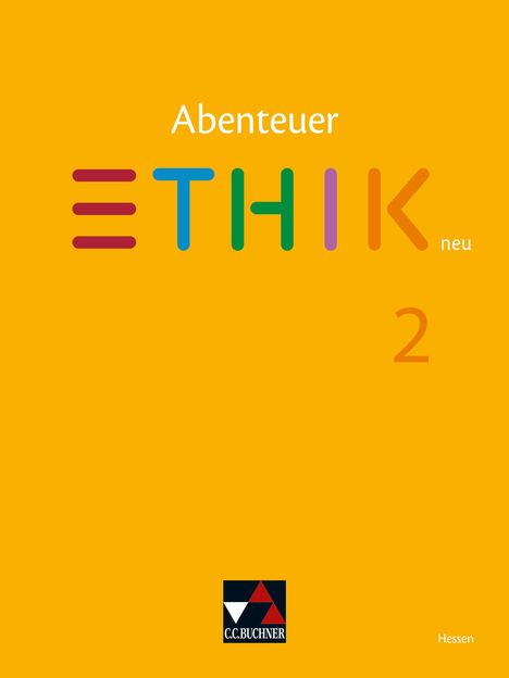 Text: „Abenteuer ETHIK neu 2“. Logo unten. Gelber Hintergrund.