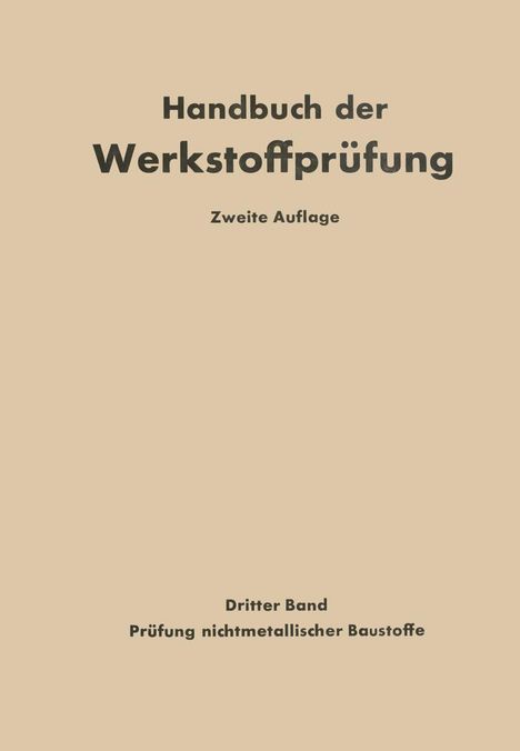 K. Alberti: Die Prüfung nichtmetallischer Baustoffe, Buch