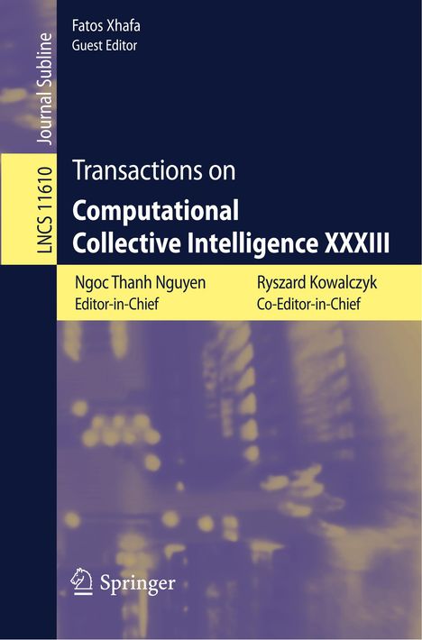 Transactions on Computational Collective Intelligence XXXIII, Buch