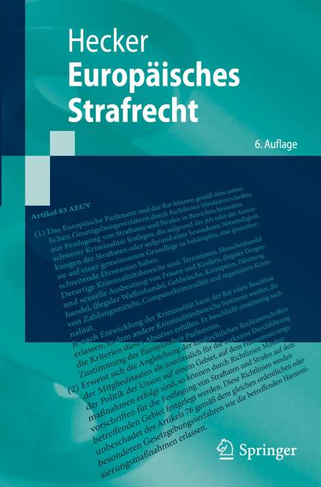 Bernd Hecker: Europäisches Strafrecht, Buch