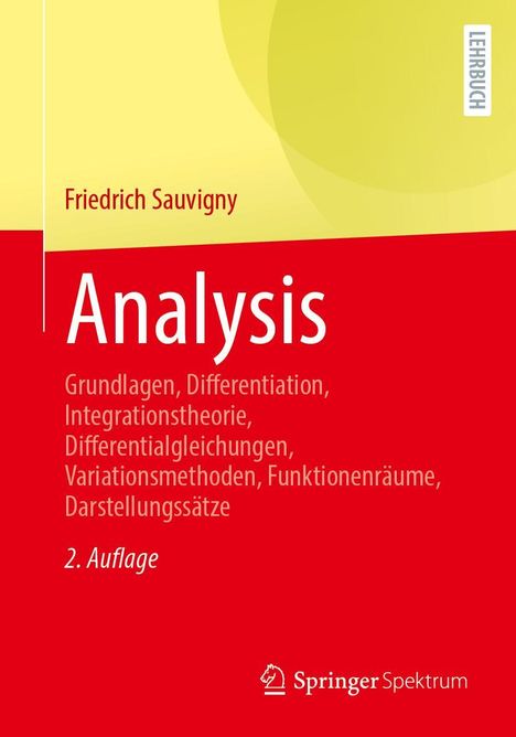 Friedrich Sauvigny: Analysis, Buch