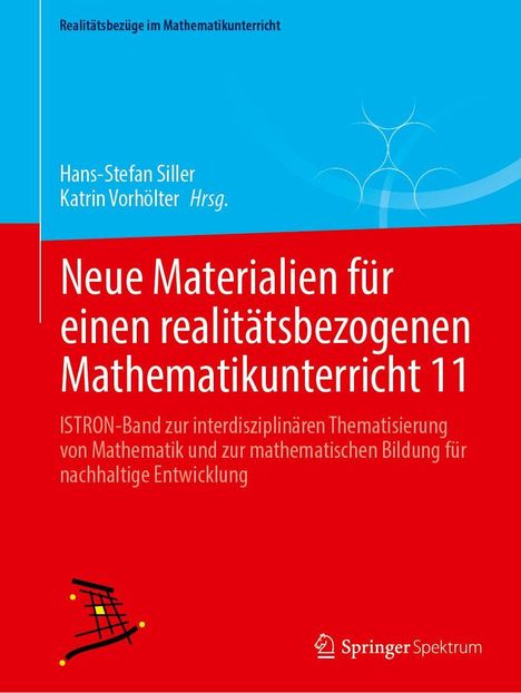 Titel: Neue Materialien für einen realitätsbezogenen Mathematikunterricht 11. Blau-roter Hintergrund, Logos unten.