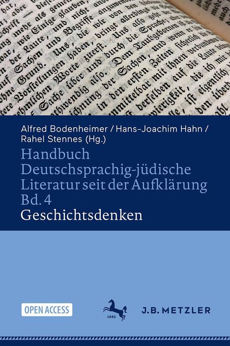 "Handbuch Deutschsprachig-jüdische Literatur seit der Aufklärung Bd.4 Geschichtsdenken" auf Bücherseite Hintergrund.