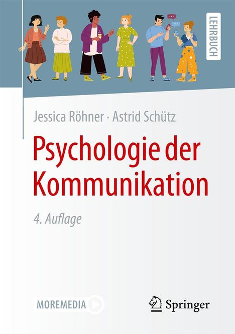 "Jessica Röhner · Astrid Schütz, Psychologie der Kommunikation, 4. Auflage" Oben: Menschen in Gesprächsillustration.