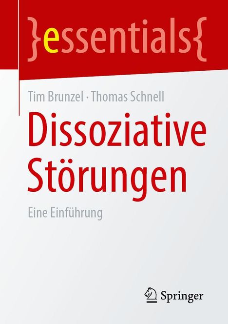 Titel: "Dissoziative Störungen: Eine Einführung" von Tim Brunzel und Thomas Schnell. Logo unten rechts.