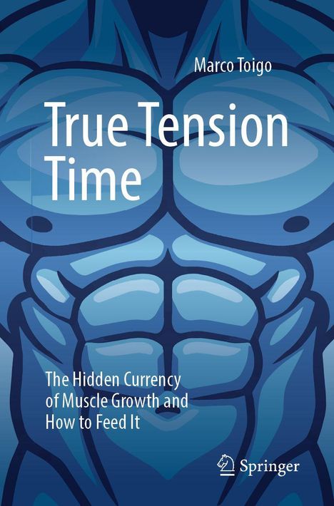 „True Tension Time“, Marco Toigo. Illustration muskulöser Oberkörper, Springer-Logo unten rechts.