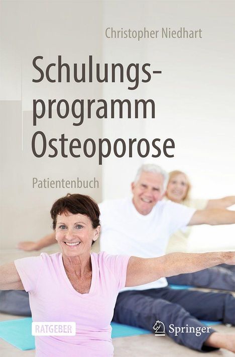 "Schulungsprogramm Osteoporose" in großer Schrift. Menschen bei Gymnastik. Unten das Springer-Logo.