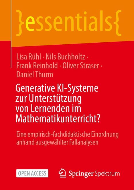 "Generative KI-Systeme zur Unterstützung von Lernenden im Mathematikunterricht?" Roter Hintergrund, Logo unten.