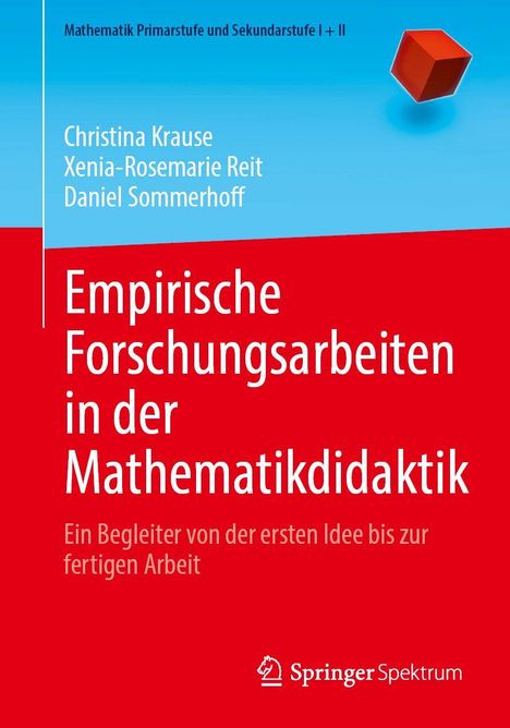 Text: "Empirische Forschungsarbeiten in der Mathematikdidaktik." Oben blauer Hintergrund, unten rot. Logo von Springer.