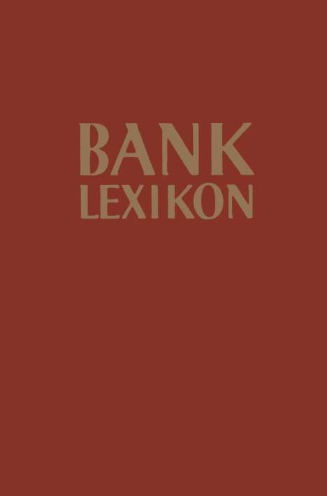 Josef Löffelholz: Bank-Lexikon, Buch