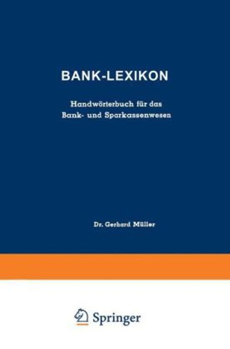 Gerhard Müller: Bank-Lexikon, Buch