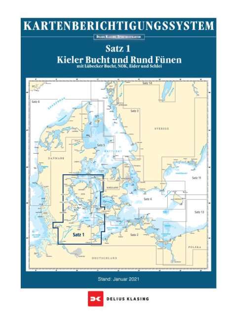 Berichtigung Sportbootkarten Satz 1: Kieler Bucht und Rund F, Karten