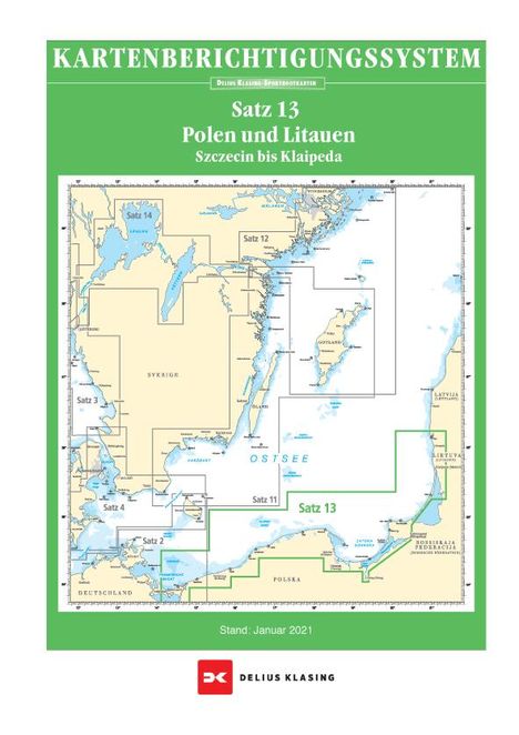 Berichtigung Sportbootkarten Satz 13: Polen und Litauen (Aus, Karten