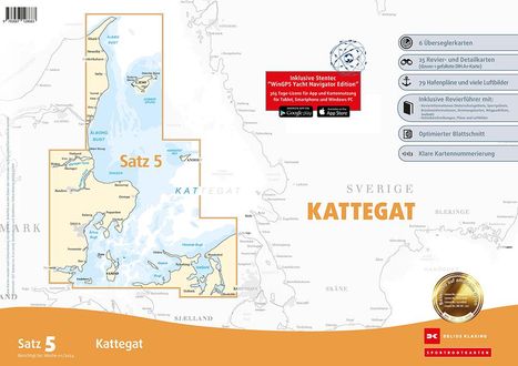 Sportbootkarten Satz 5: Kattegat (Ausgabe 2024), Karten