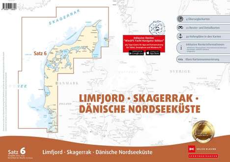 Sportbootkarten Satz 6: Limfjord - Skagerrak - Dänische Nordseeküste (Ausgabe 2024/2025), Karten