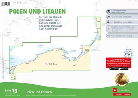 Sportbootkarten Satz 13: Polen und Litauen (Ausgabe 2024/2025), Karten