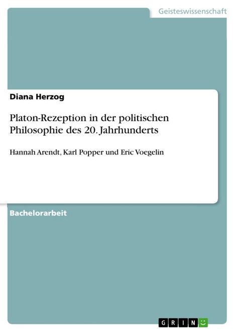 Diana Herzog: Platon-Rezeption in der politischen Philosophie des 20. Jahrhunderts, Buch