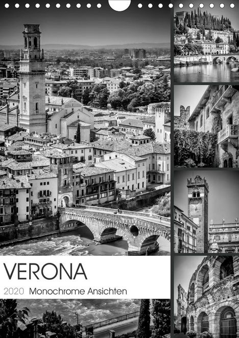 Melanie Viola: Viola, M: VERONA Monochrome Ansichten (Wandkalender 2020 DIN, Kalender