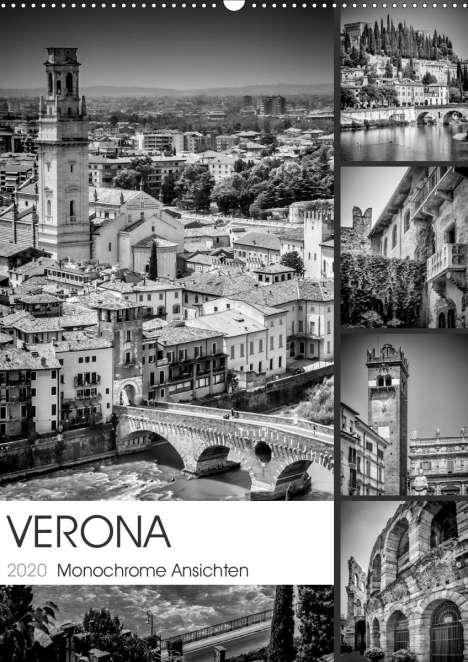 Melanie Viola: Viola, M: VERONA Monochrome Ansichten (Wandkalender 2020 DIN, Kalender