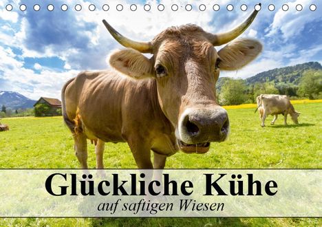 Elisabeth Stanzer: Stanzer, E: Glückliche Kühe auf saftigen Wiesen (Tischkalend, Kalender