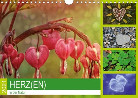 Susan Michel /Ch: Michel /Ch, S: Herz(en) - in der Natur (Wandkalender 2021 DI, Kalender