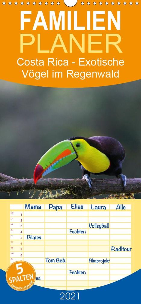 Ursula Di Chito: Di Chito, U: Costa Rica - Exotische Vögel im Regenwald - Fam, Kalender