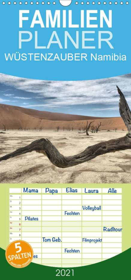 Carina Hartmann: Hartmann, C: Wüstenzauber Namibia - Familienplaner hoch (Wan, Kalender