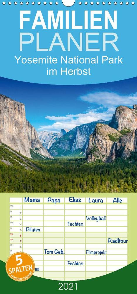 Michael Schepp: Schepp, M: Yosemite National Park im Herbst - Familienplaner, Kalender